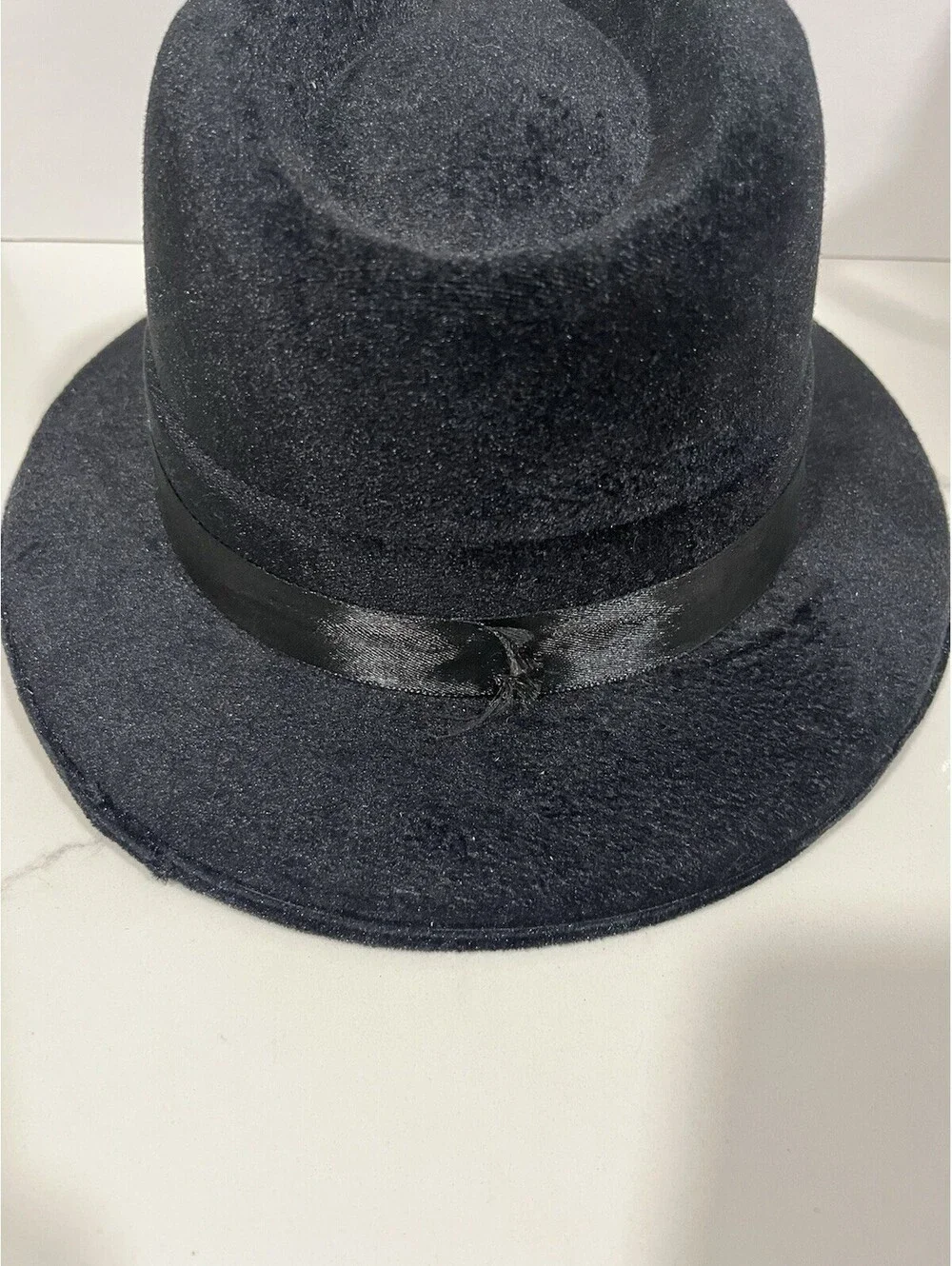 BLACK FEDORA/PARTY HATS CASINOS EVENTS/NEW YEAR'S EVE Costume Velvet